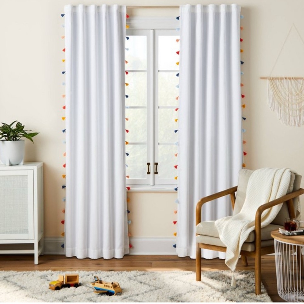 Blackout Tassel Kids’ Curtain Panel - Pillowfort